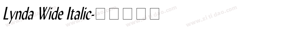 Lynda Wide Italic字体转换